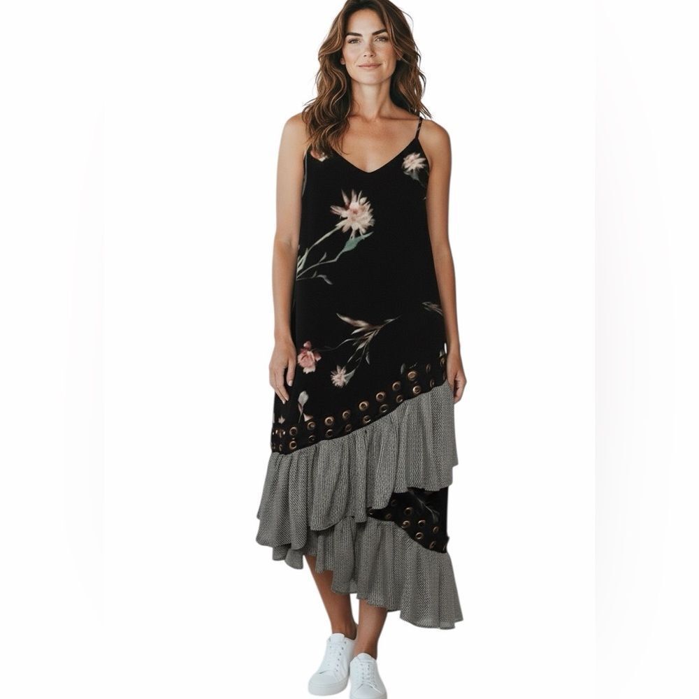 JAASE 100% Cotton Midi Sleeveless Dress Size M